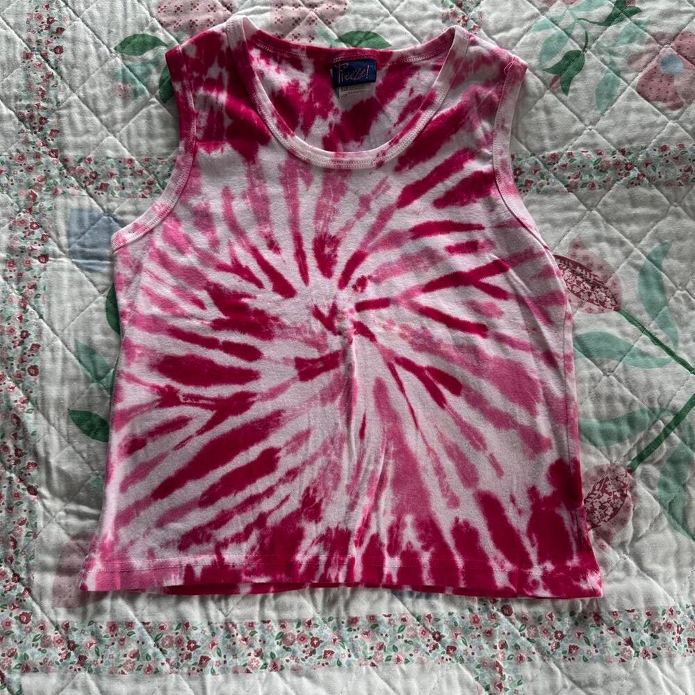 Y2k pink tie dye tank top size medium